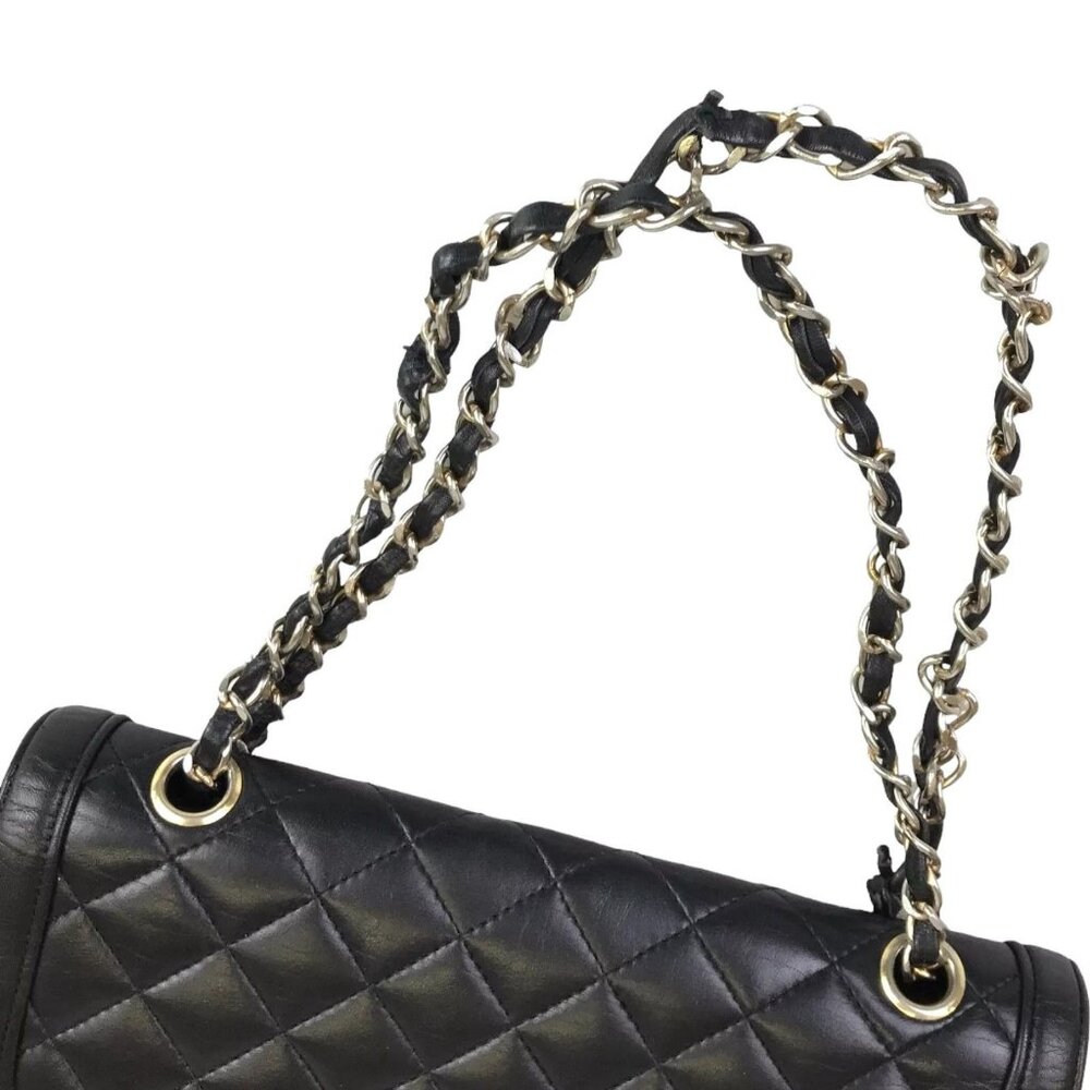 3481160AH (S6) Chanel Shoulder Bag Diana Matelasse CC Logo Black Leather - Picture 7 of 13